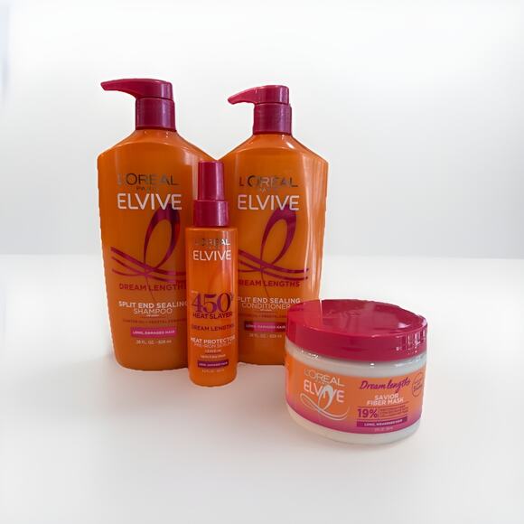 L'Oreal Paris Other - L'Oreal Paris Elvive Dream Lengths Shampoo & Conditioner , Heat Spray & Mask Kit